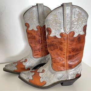 Rockin Country Woman’s Western Leather Cowboy Boots